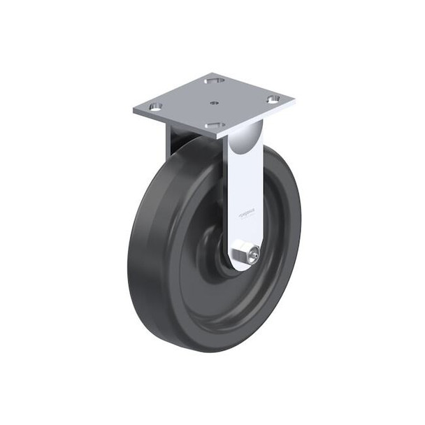 NSF-Listed Plate Caster,1250 lb. Ld Rating,Roller