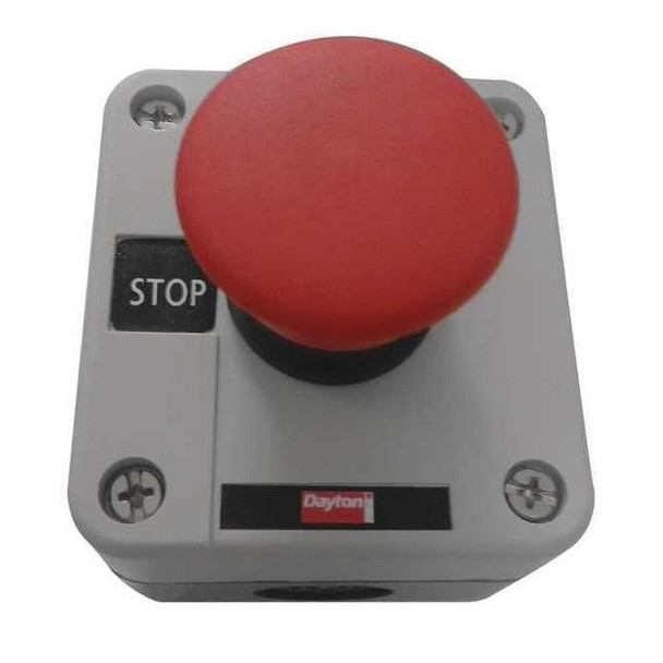 Dayton Push Buttn Cntrol Station,1NC,Mshrm Head 32W274