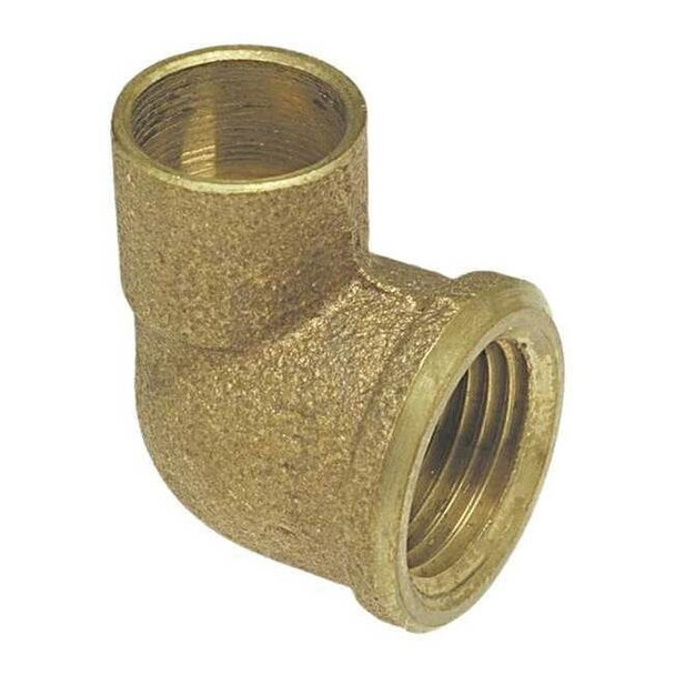 Nibco Elbow, Bronze, Cup 1/2 in, FNPT 1/2 in 7073 1/2
