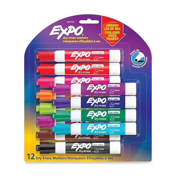 Expo Dry Erase Marker,Assorted,Capped,PK12 1927525