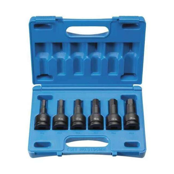3/4" Drive, 12mm,14mm,17mm,19mm,22mm,24mm Metric Socket, 6 Points