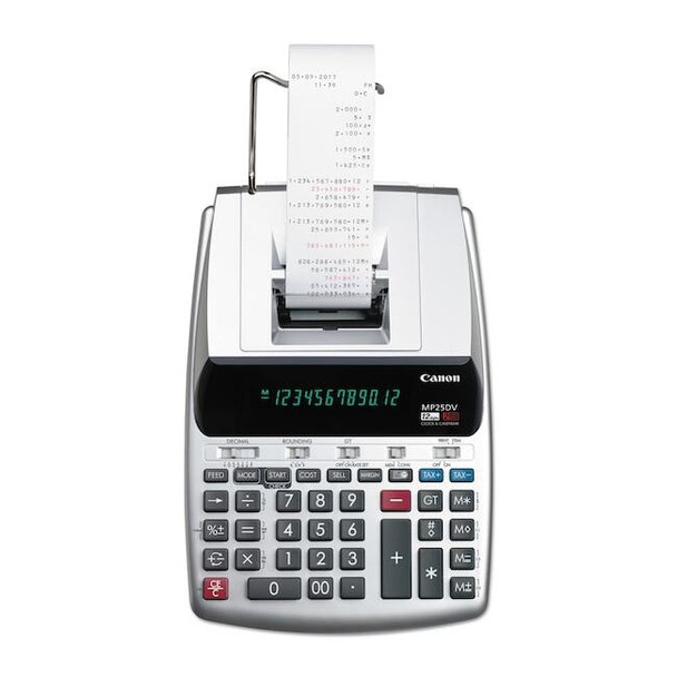 MP25DV 12-Digit Ribbon Printing Calculator, Black/Red Print, 4.3 Ln/Sc