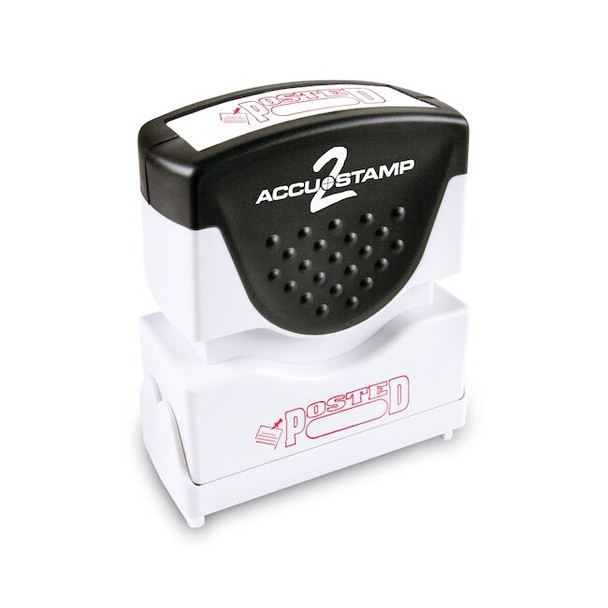 Accu-Stamp2 Stamp,Red,Posted,1-5/8"x1/2" 035580