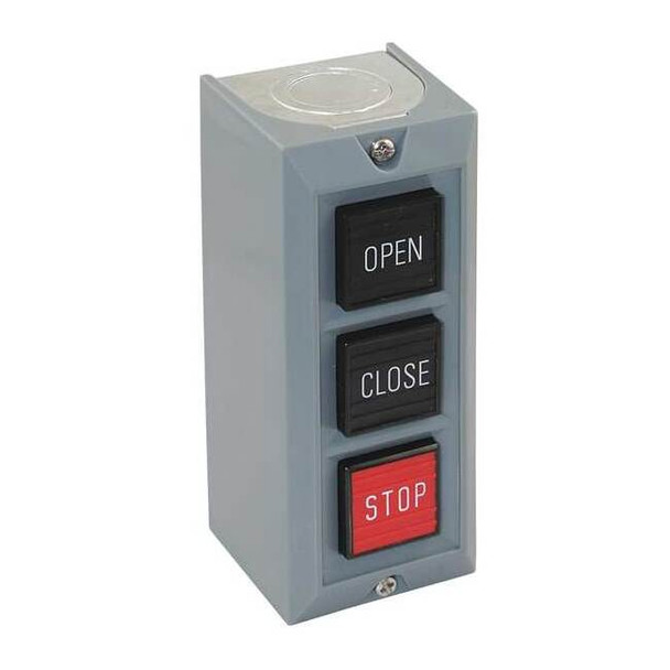 Dayton Push Buttn Cntrl Station,Open/Close/Stop 20C797