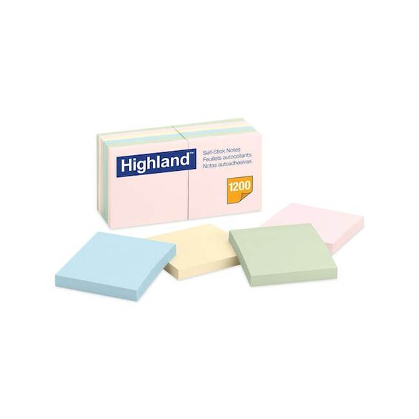 3m Sticky Notes,Multicolor,Unruled,PK12 6549A