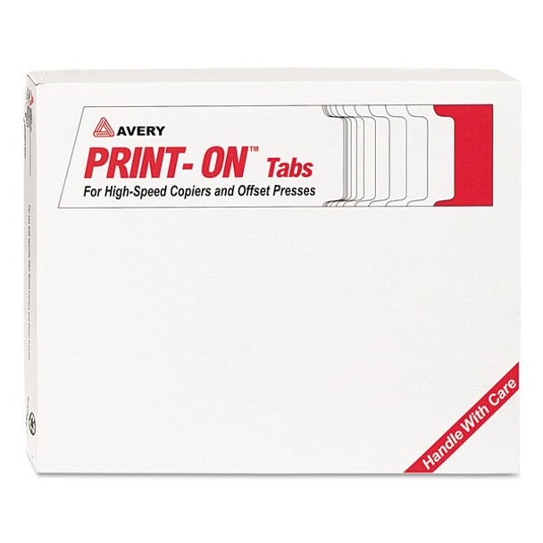 Avery Dennison Print-On Dividers,5 Tab,White,PK30 20416