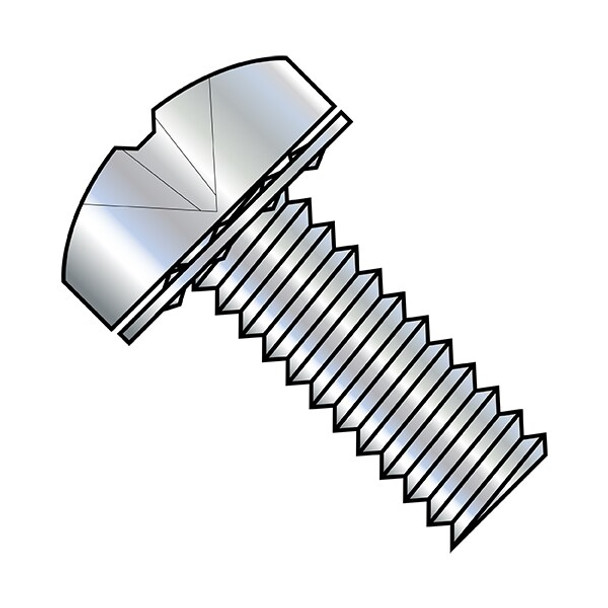 #10-24 x 3/8 in Phillips Pan Machine Screw, Zinc Plated Steel, 5000 PK