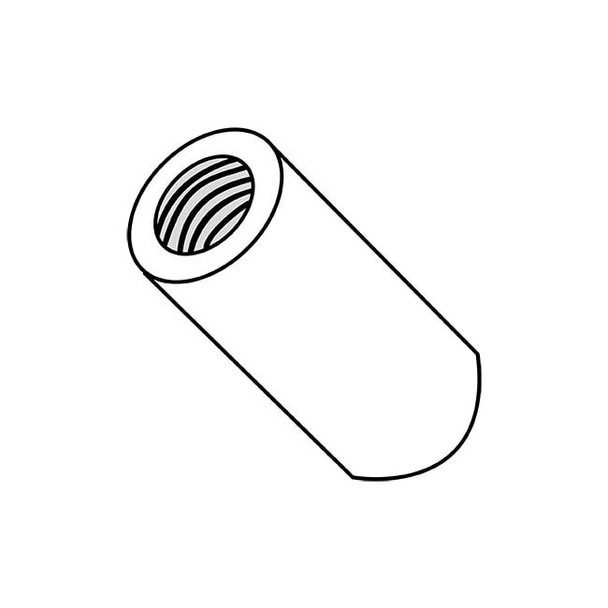 Round Standoffs, #10-32 Thrd Sz, 1/2 in Bd L, Nylon 1/2 in OD, 1000 PK