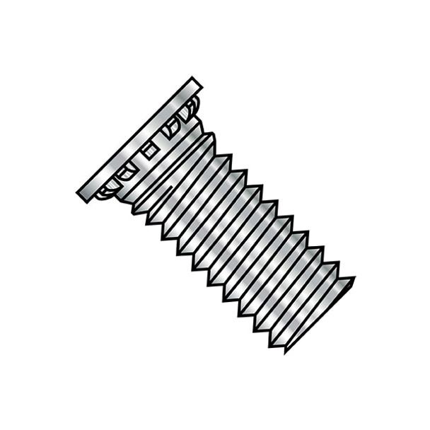 Captive Panel Screw, #6-32 Thrd Sz, 1 in Lg, Flush, Plain Steel