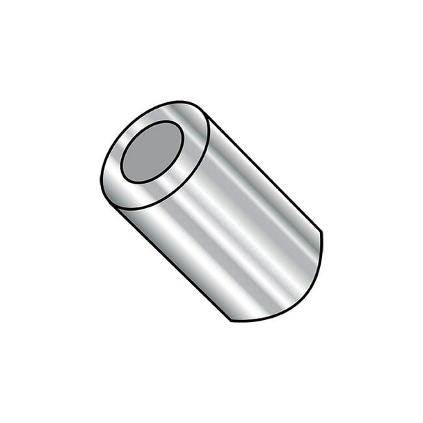 Round Spacer, Plain Stainless Steel, 5/16 in Overall Lg, #8 Inside Dia, 500 PK