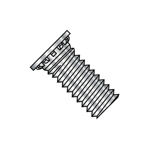 Captive Panel Screw, #10-24 Thrd Sz, 3/8 in Lg, Flush, Plain Steel