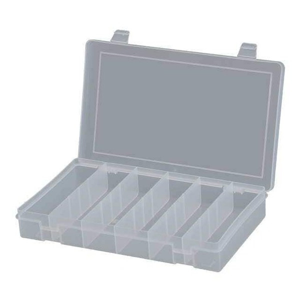 Compartment Box with 6 compartments, Plastic, 1 3/4 in H x 10-13/16 in W