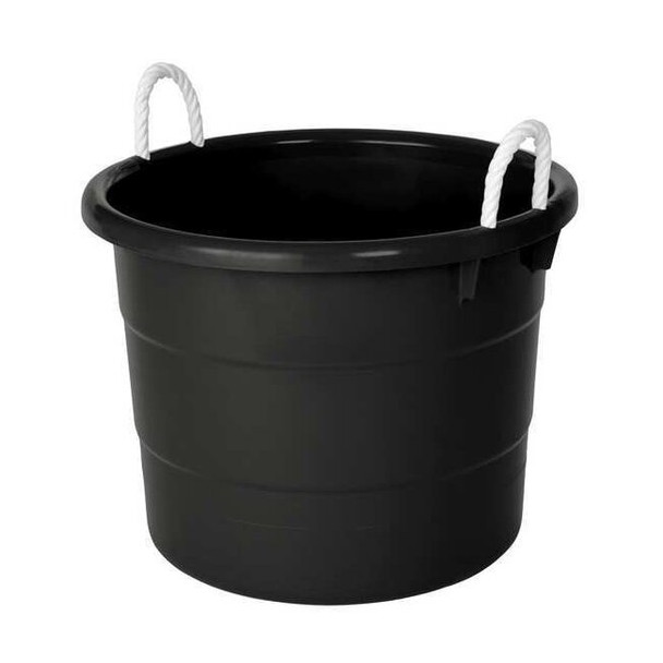 Homz StrgTub,21.25inOD,Black,16.5inH,21.5inW 0402GRBK.08