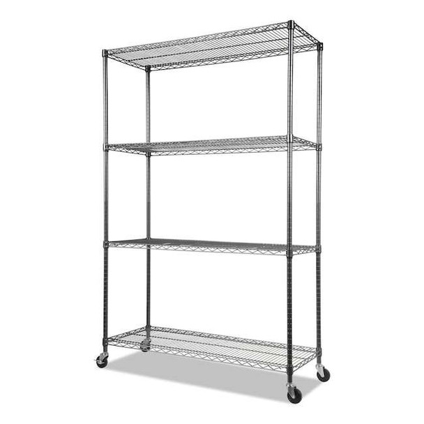 Alera NSF Certified 4-Shelf Wire Kit,Caster/Li ALESW604818BA