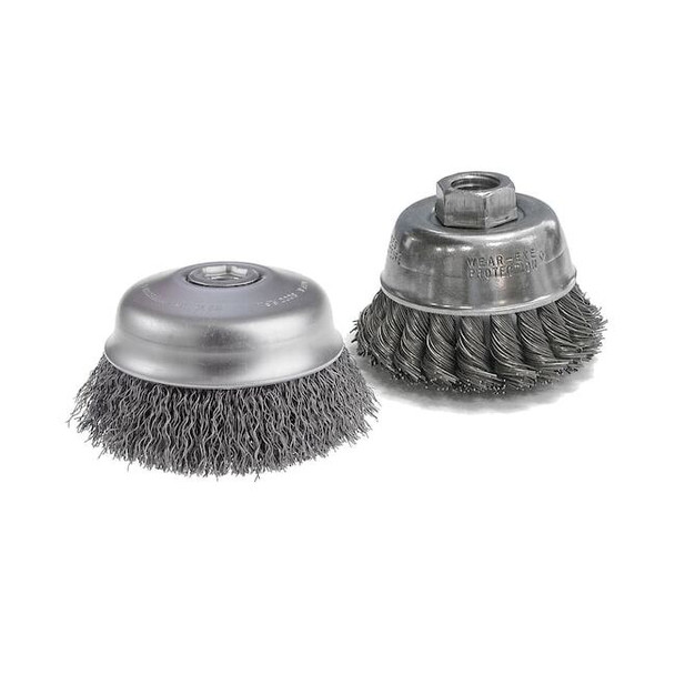 Cgw Abrasives Cup Brush,Carbon,5/8-11In AH,2-3/4In 60060