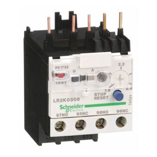 Overload Relay, 1NC/1NO, 1.8 A Min current, 2.6 A Max current, 690V AC
