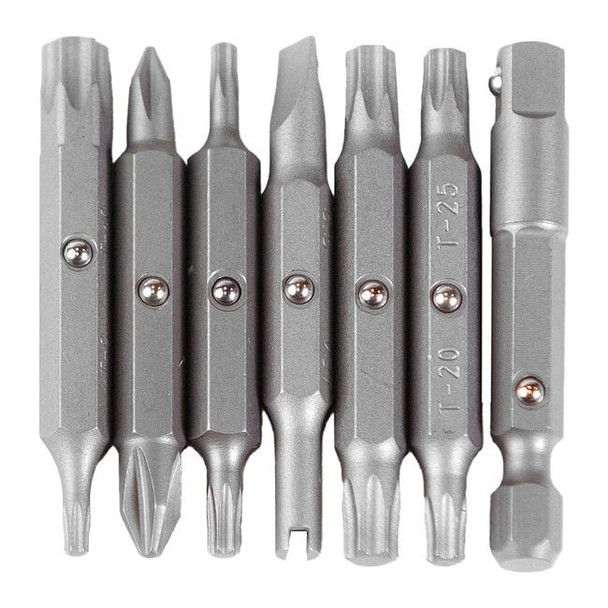 7 Piece Automotive Driver Bit Set, 1/4 in Hex Shank Size