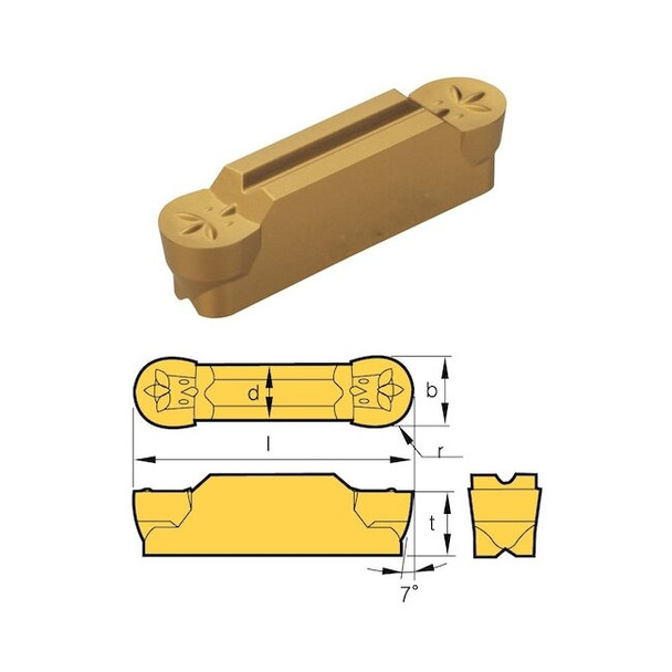Hhip MRMN-500-M Grade BPS253-CVD Grooving Insert 6024-3034