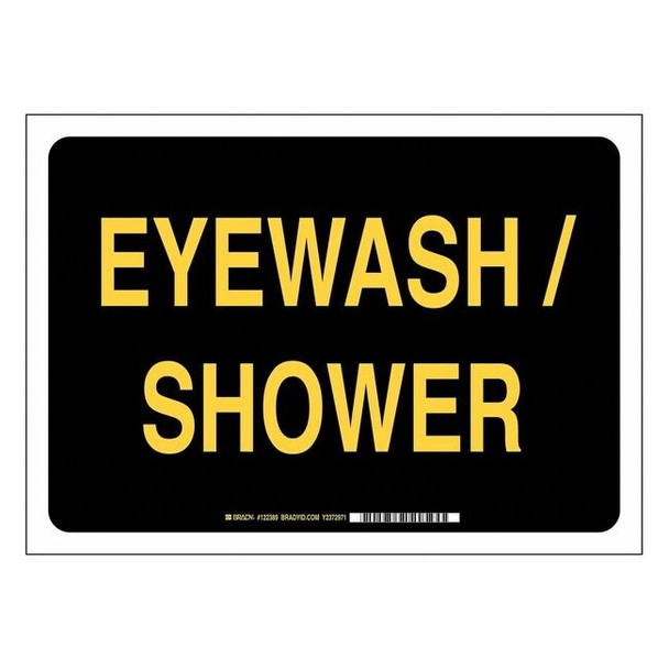 Brady Eyewash / Shower, 10 in x 14 in, Rectangle, Polyester, 122624 122624