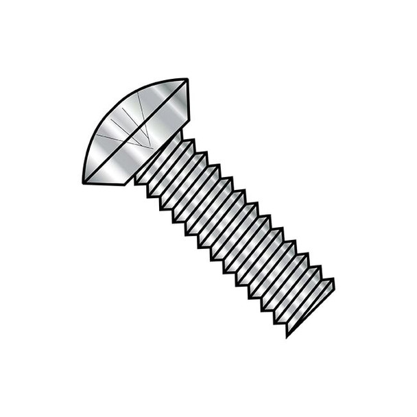 #8-32 x 1/4 in Phillips Oval Machine Screw, Plain Stainless Steel, 5000 PK