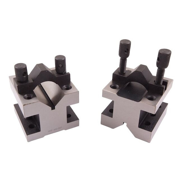 Hhip 1-3/8 L X 1-3/8 W X 1-3/16 H Precision V-Block & Clamp Set 3402-0001