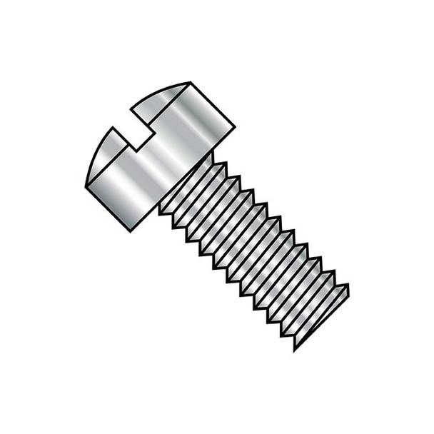 #12-24 x 5/8 in Slotted Fillister Machine Screw, Plain Steel, 2000 PK