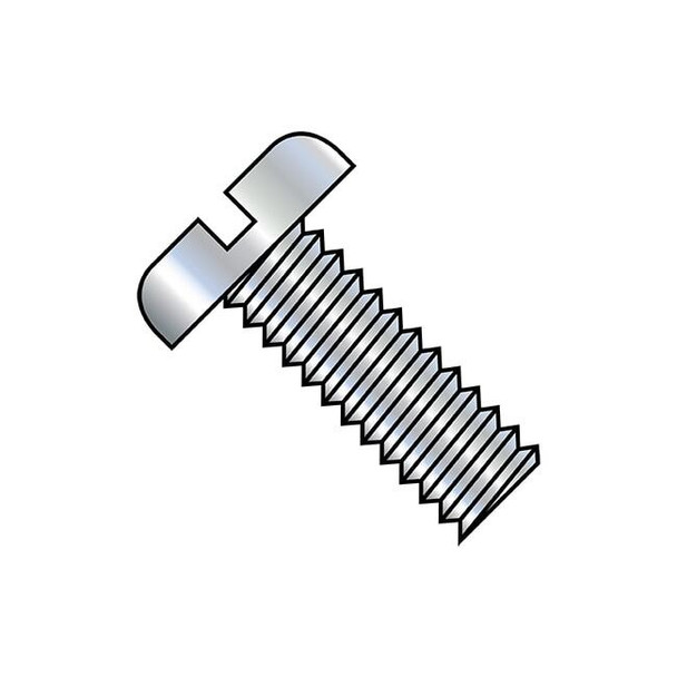 #8-32 x 2-1/4 in Slotted Pan Machine Screw, Zinc Plated Steel, 2000 PK