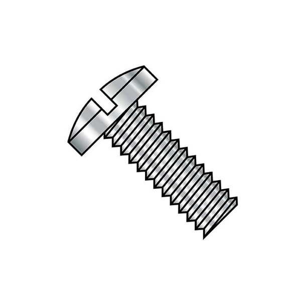 #8-32 x 1/2 in Slotted Binding Machine Screw, Plain Steel, 5000 PK