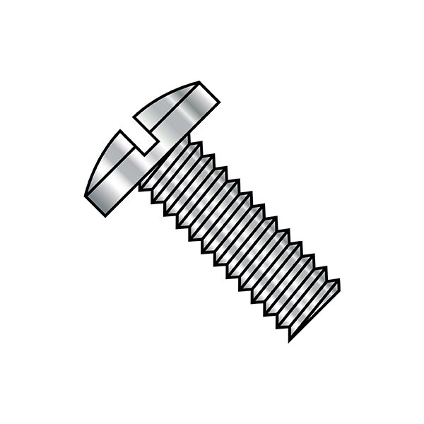#6-32 x 7/8 in Slotted Binding Machine Screw, Plain Steel, 5000 PK