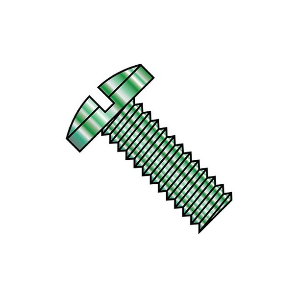 #8-32 x 1/4 in Slotted Binding Machine Screw, Zinc Plated Steel, 10000 PK