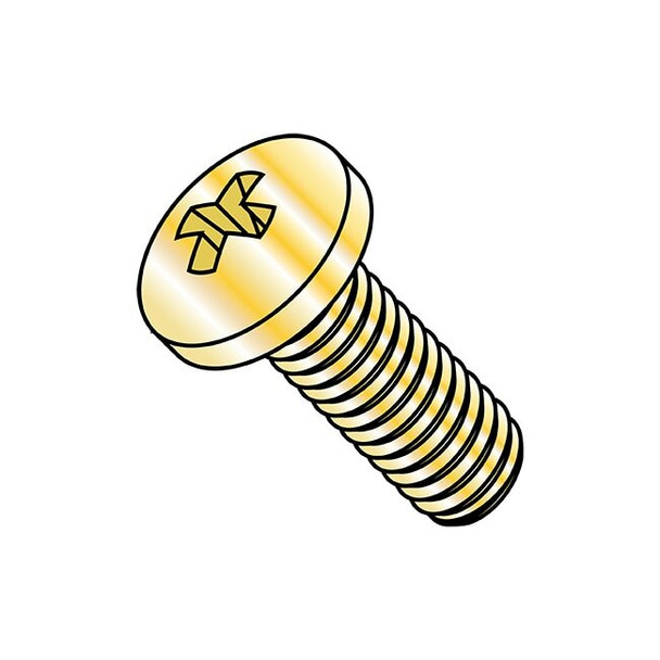 #6-32 x 2 in Phillips Pan Machine Screw, Cadmium Steel, 2000 PK