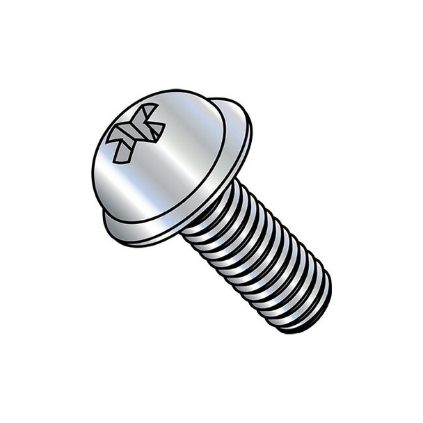 1/4"-20 x 1/2 in Phillips Round Machine Screw, Zinc Plated Steel, 4000 PK