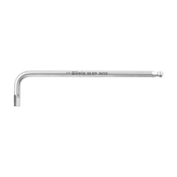 Beta SAE Plain Hex Key Hex Key, 1/8 in Tip Size, 4 in Long, 1 in Short 96BP INOX