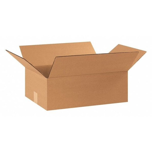 Partners Brand Corrugated Box,17-1/4x11-1/4"x4",PK25 17114 Partners Brand Corrugated Box,17-1/4x11-1/4"x4",PK25 17114