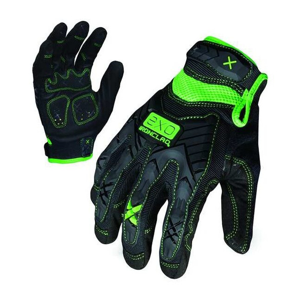 2XL Black TPR Closure Cuff Impact Utility Glove