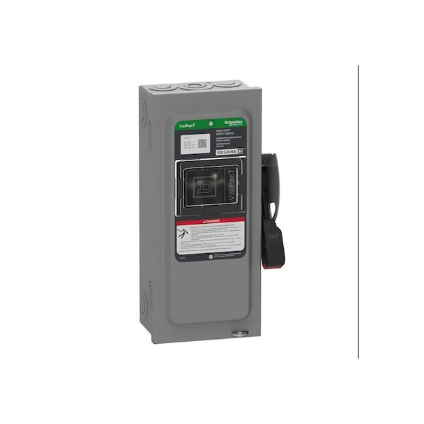 Safety Switch, Fusible, 3PST, Three Phase, NEMA 1, Indoor, Steel