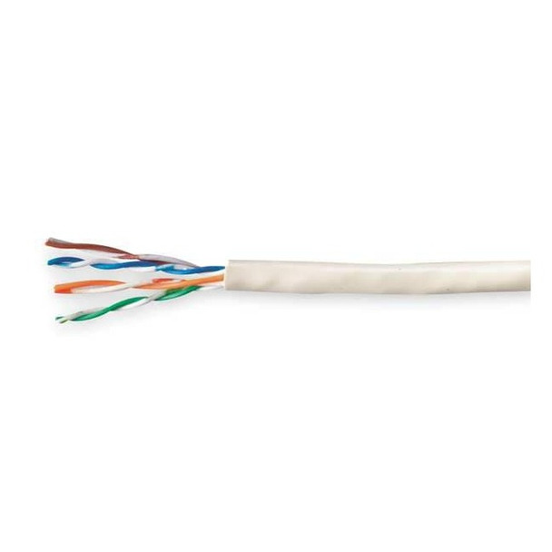 Genspeed Data Cable,Cat 6,23 AWG,1000ft,White 7133841