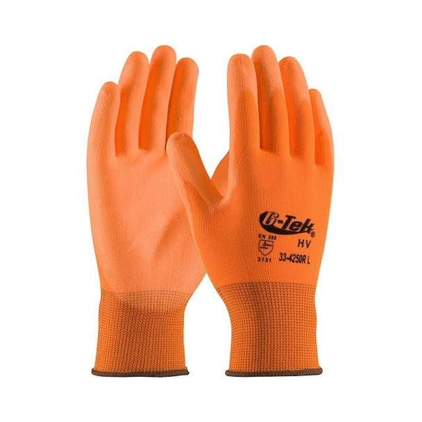 Pip Knit Gloves, ,Polyurethane ,Smooth ,L 12 PK 33-425OR/L