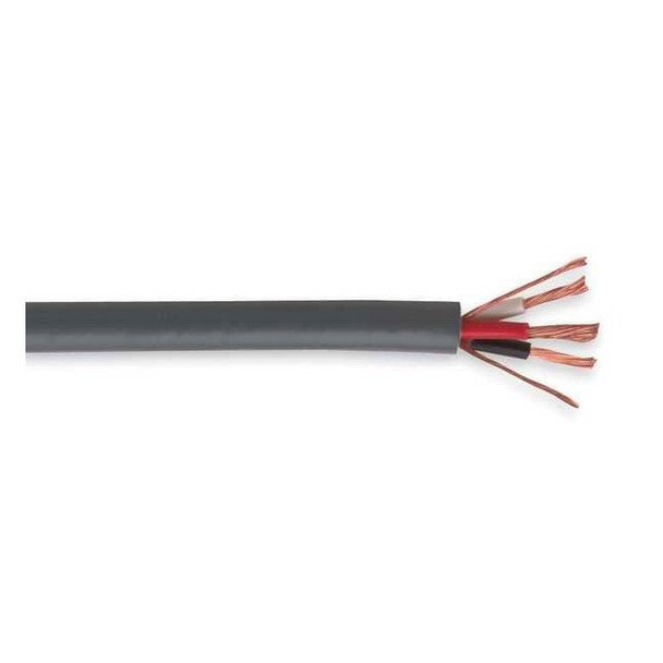 Bus Drop Cable, Drop Cord, 14 AWG, 3 C, Gray, PVC, Stranded, 600V, 250 ft