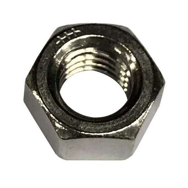 Hex Nut, 1"-12, 18-8 Stainless Steel, Not Graded, Plain, 55/64 in Ht