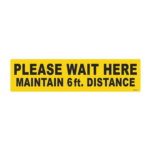 Floor Sign, 6 in H, 24 in W, Vinyl, English, FS-624-403