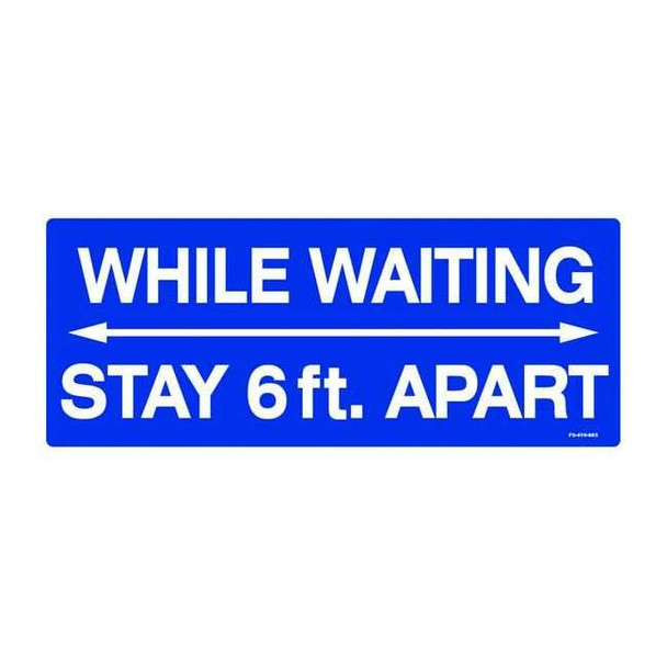 Floor Sign, 4 in H, 10 in W, Vinyl, English, FS-410-603, PK4