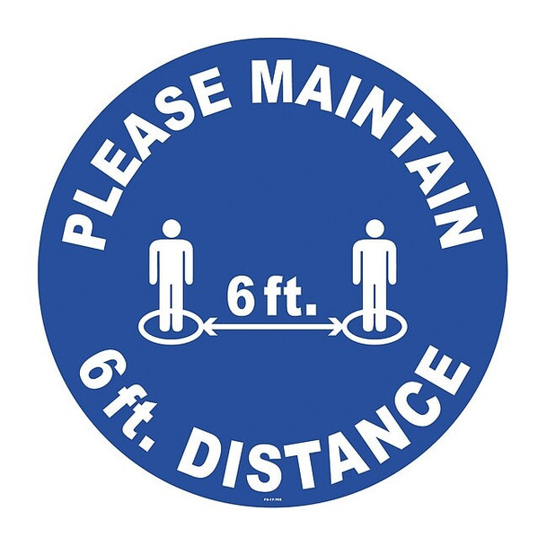 Floor Sign, 17 in H, 17 in W, Vinyl, English, FS-17-702