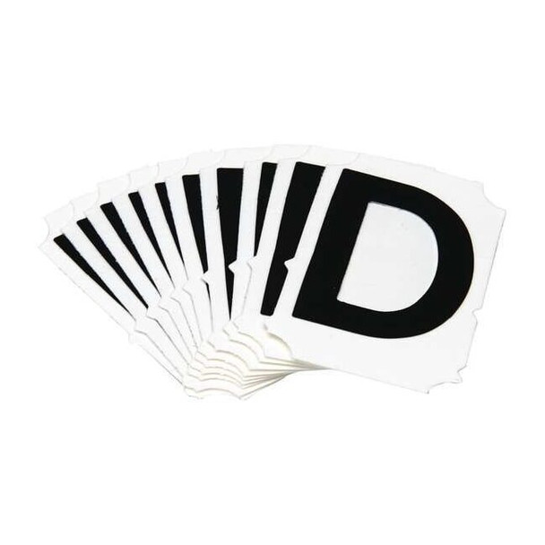 Brady LetterLabel,Polyester,2inH,1-5/8inW,PK10 5050-D