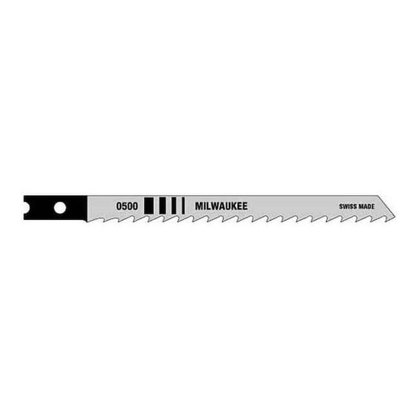 Milwaukee Tool 4" 6 TPI High Carbon Steel Jig Saw Blade, PK5 48-42-0500