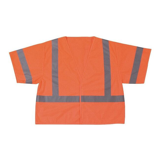 Manufacturer Varies Large Class 3 High Visibility Vest, Orange 1YAR3
