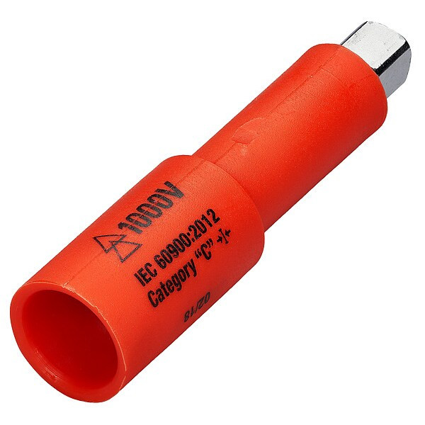 Itl Insulated Socket Extension 3 in L, 1 Pieces, Chrome 01790