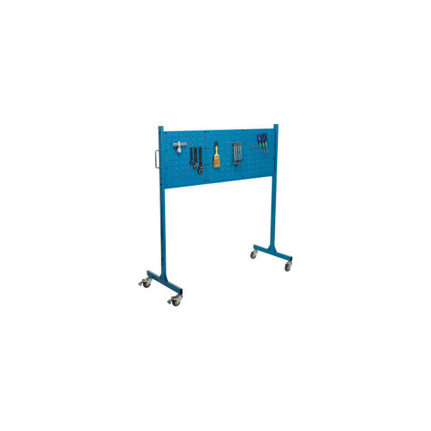 Global Industrial Mobile Pegboard Panel Rack 60""W Blue