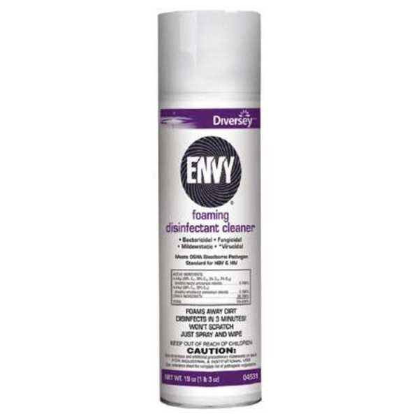 Diversey Cleaner and Disinfectant, 19 oz. Aerosol Can, Lavender, White 04531.