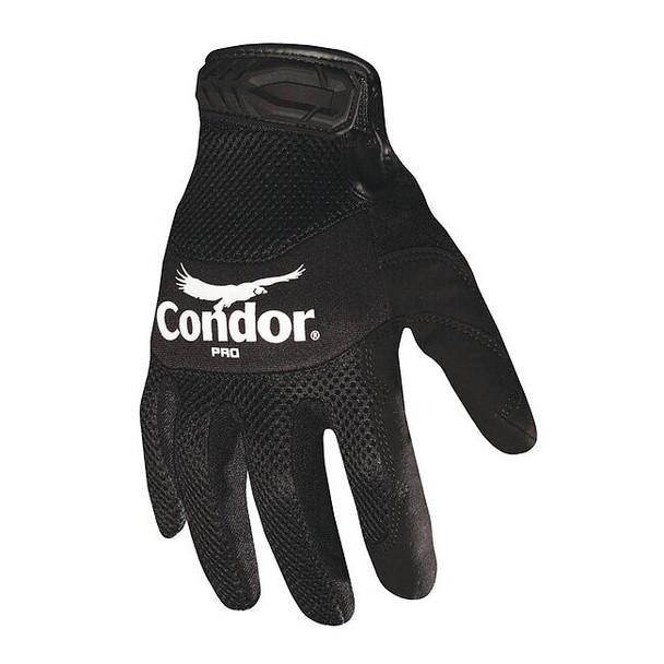 Manufacturer Varies Mechanics Gloves, Synthetic Leather Palm, S, Black 42KZ99